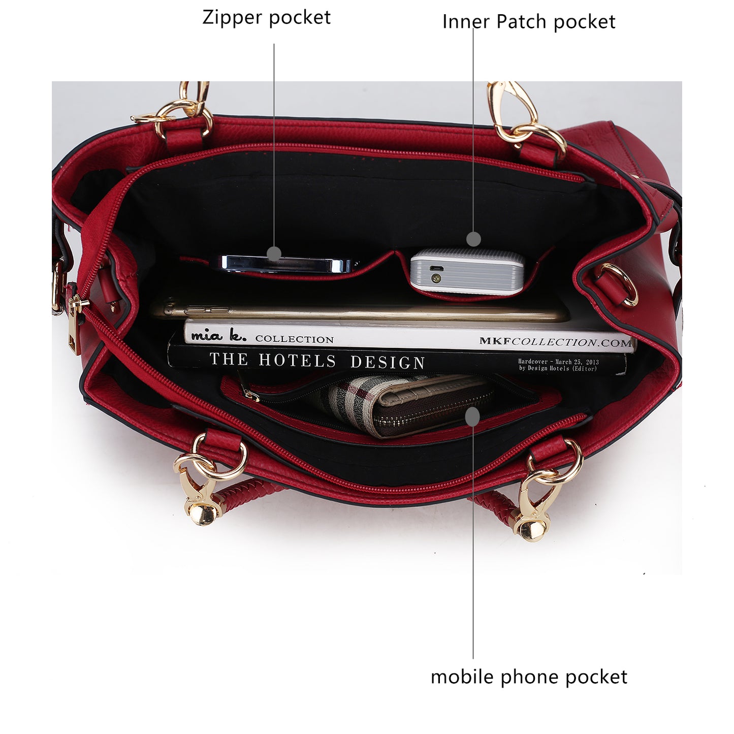 MKF Collection Tenna Vegan Leather Women Satchel Bag by Mia K