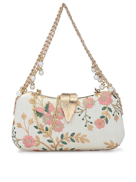 Women's Handcrafted Beautiful Bling Box Clutch Bag