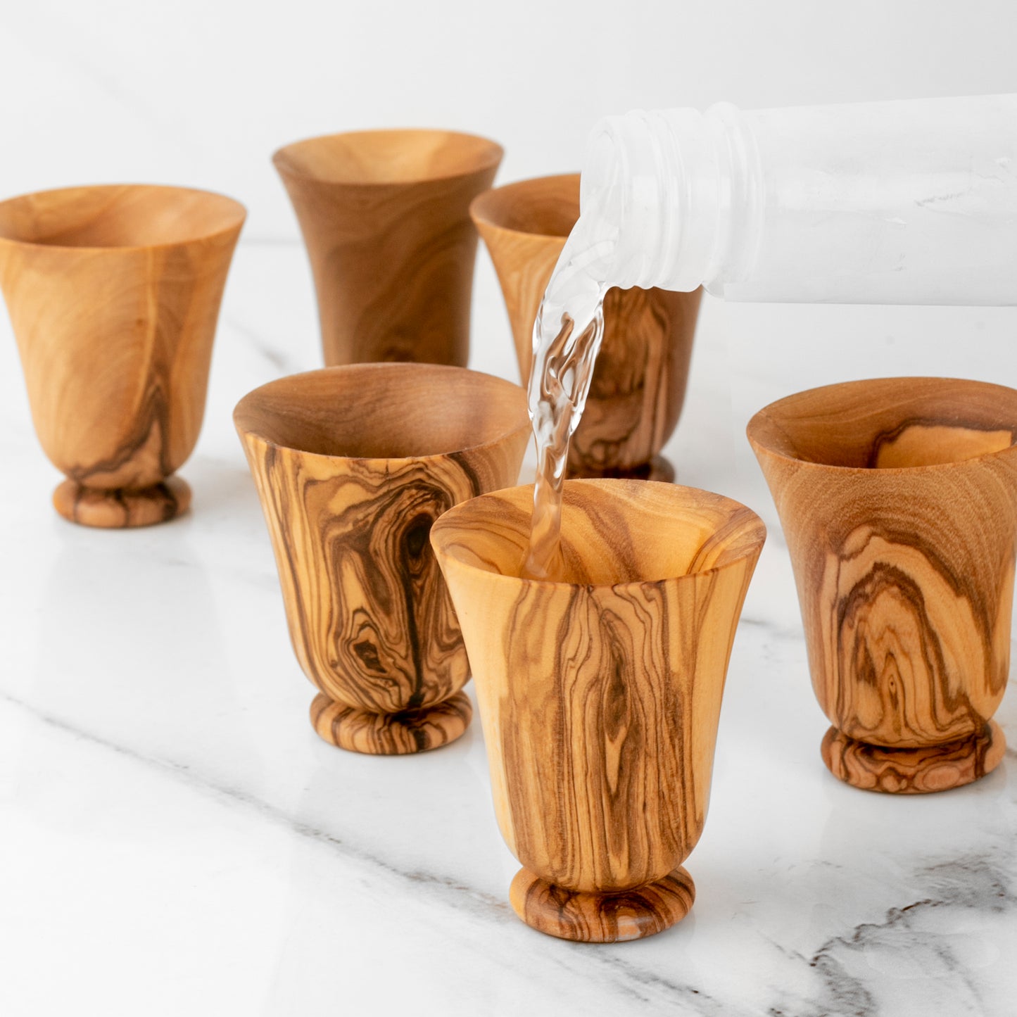 Handcrafted Olive Wood Shot Goblet