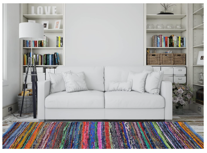 Recycled Cotton Chindi Rug – Eco-Friendly Multicolor