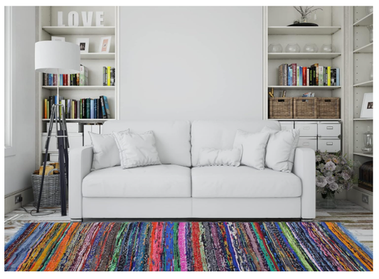 Recycled Cotton Chindi Rug – Eco-Friendly Multicolor