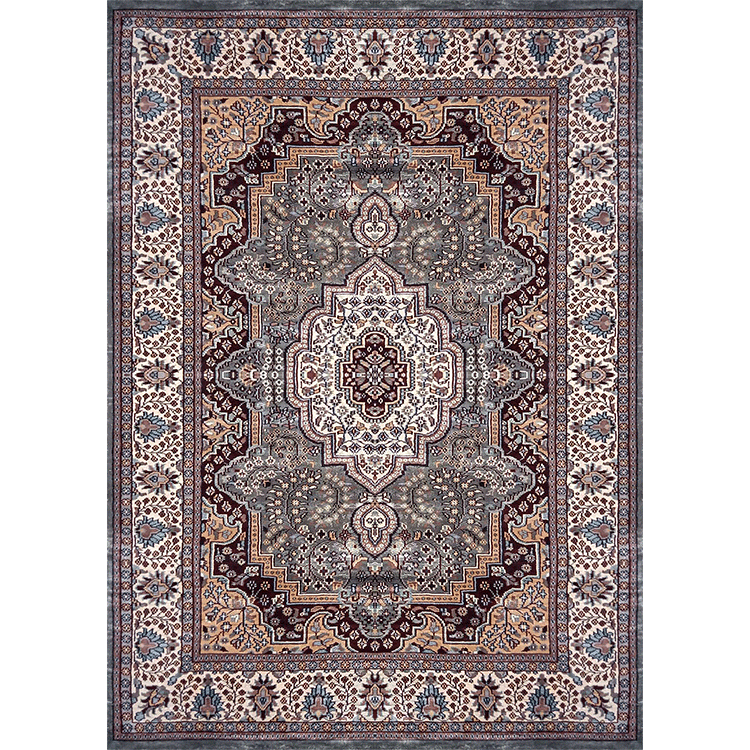 5ft×7ft Grey Hand Knotted Persian Carpet Silk