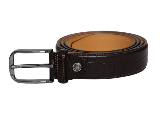 Vegas Brown Leather Men Belt
