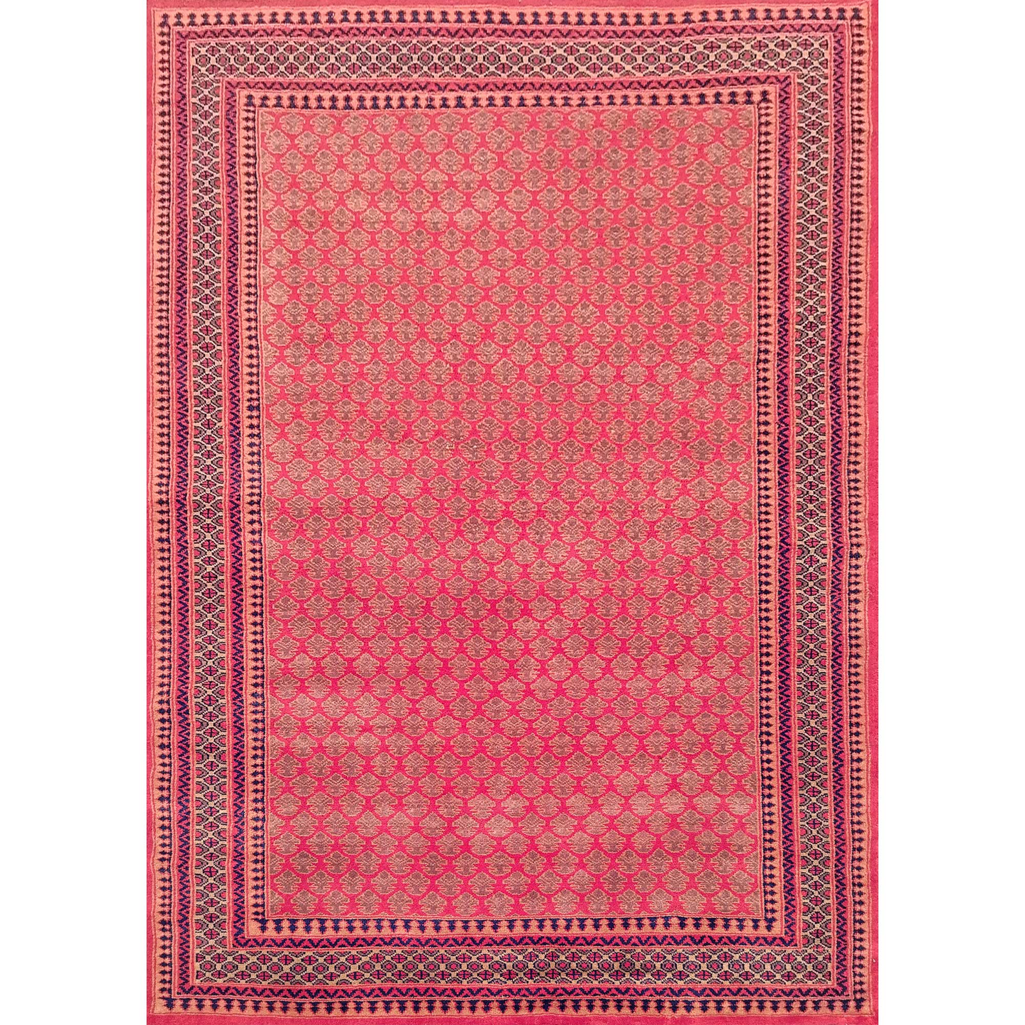 5×7 Feet Hand Knotted Red Wool Carpet