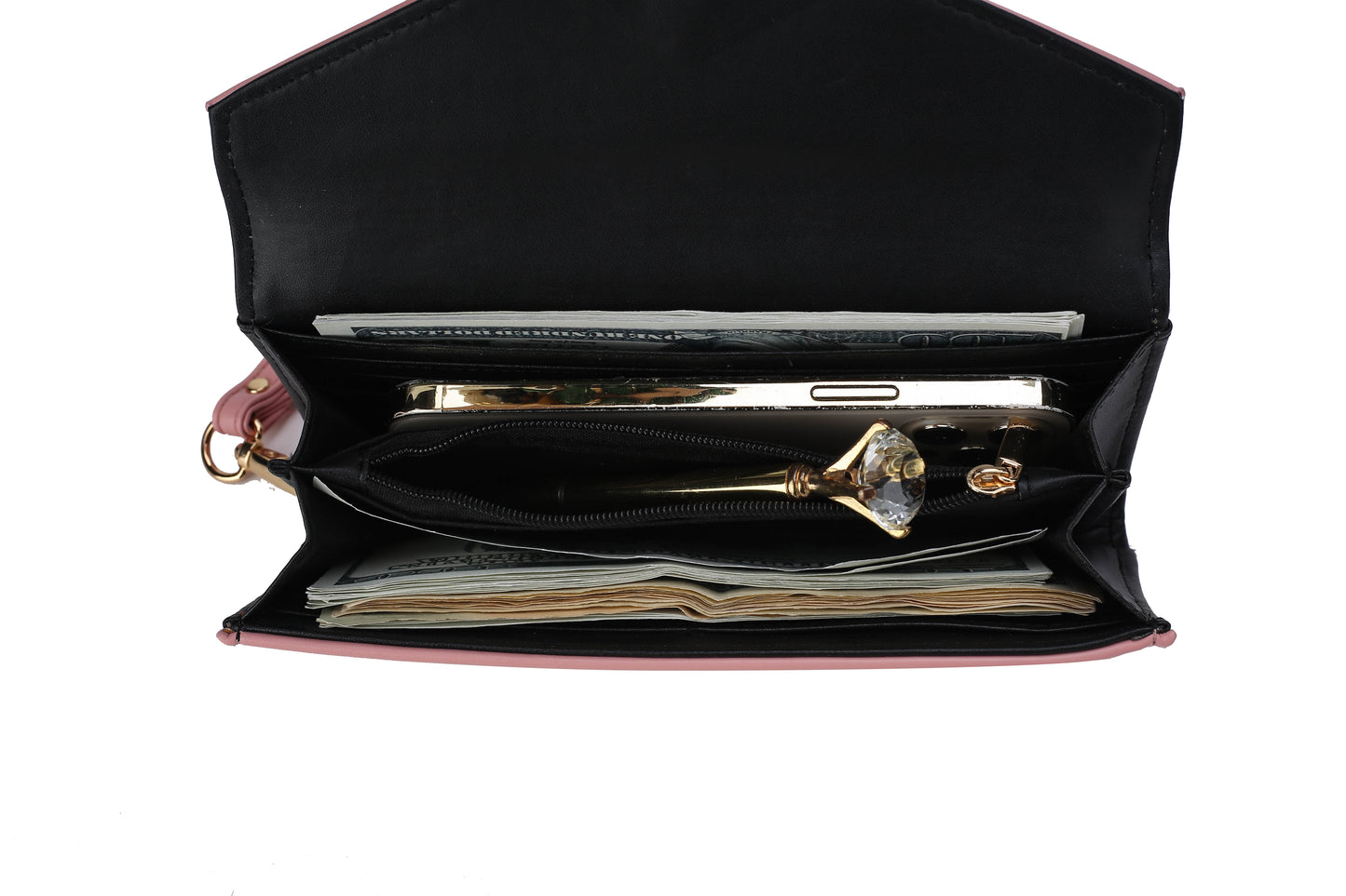 Clara Vegan Leather Women Shoulder Bag with Wristlet Wallet