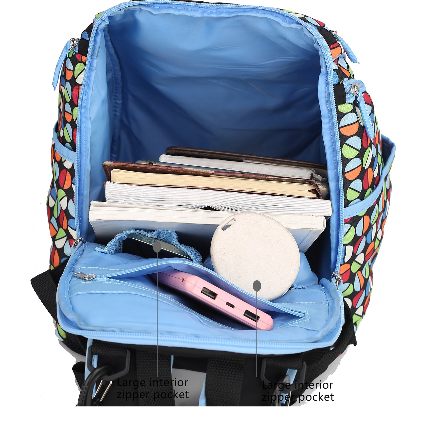 Colorland Large Backpack with Multi-Pockets