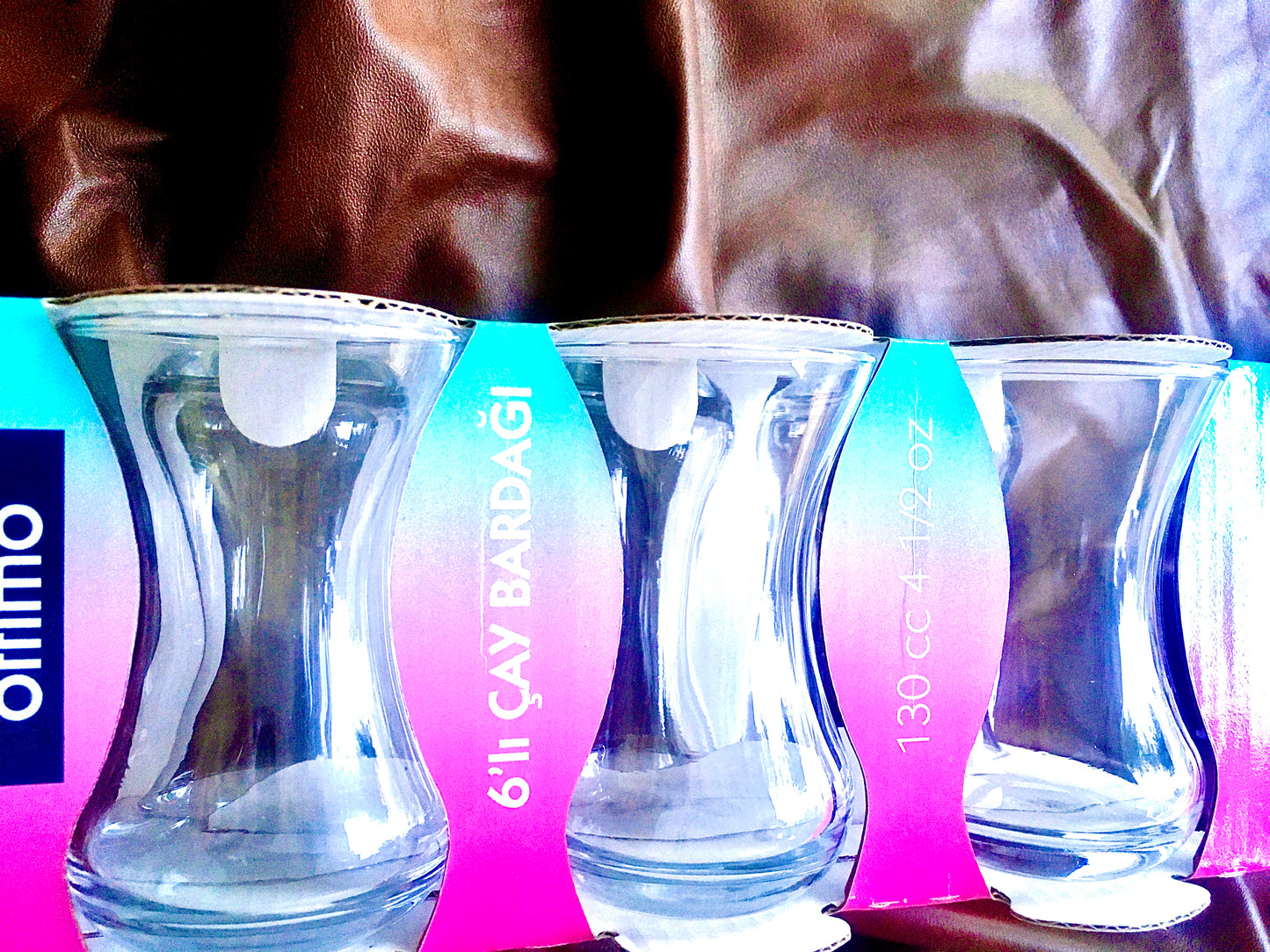 Set of 6 Turkish Tea Glasses, The Neat Glass & Whiskey Serving Glasses