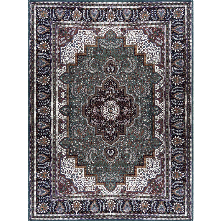 9×12 ft Handmade Royal Gray Persian Silk Carpet
