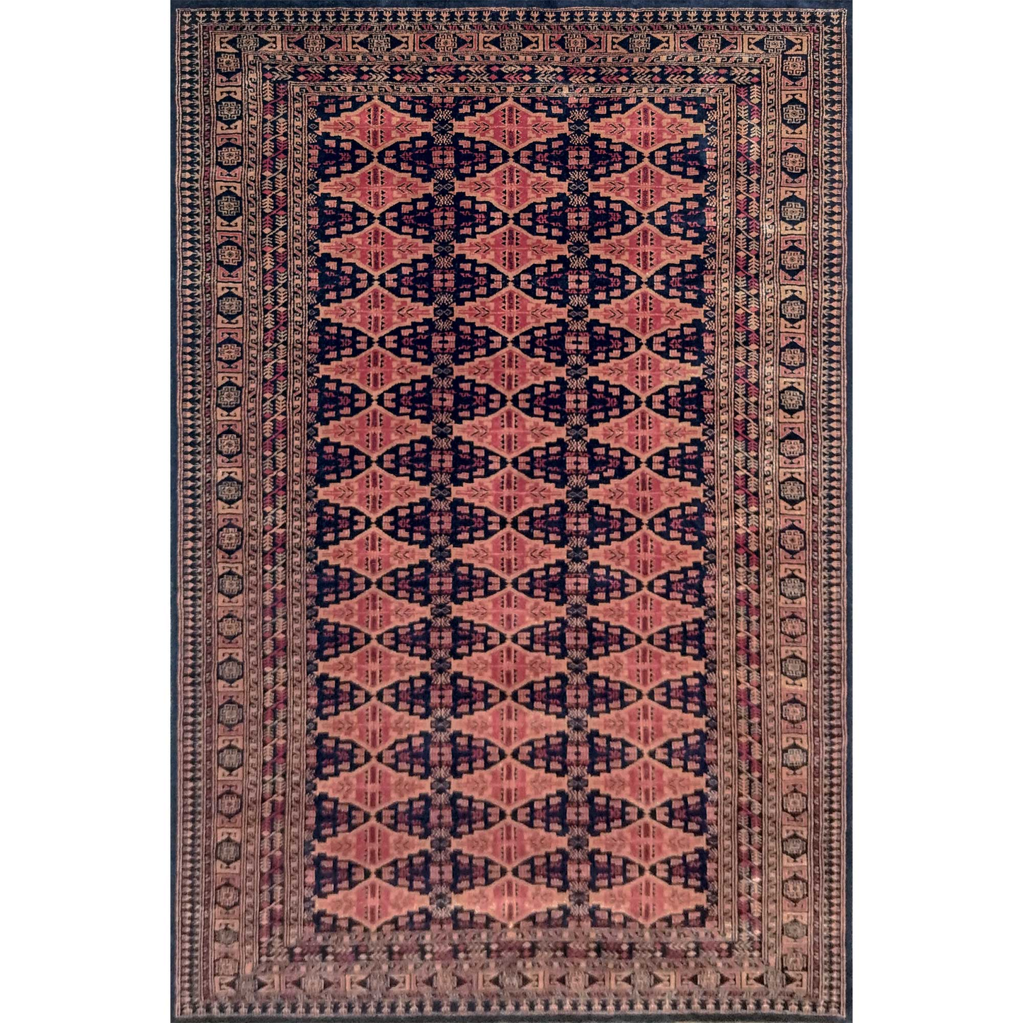 6×9 Feet Wool Black Handmade Tribal Carpet