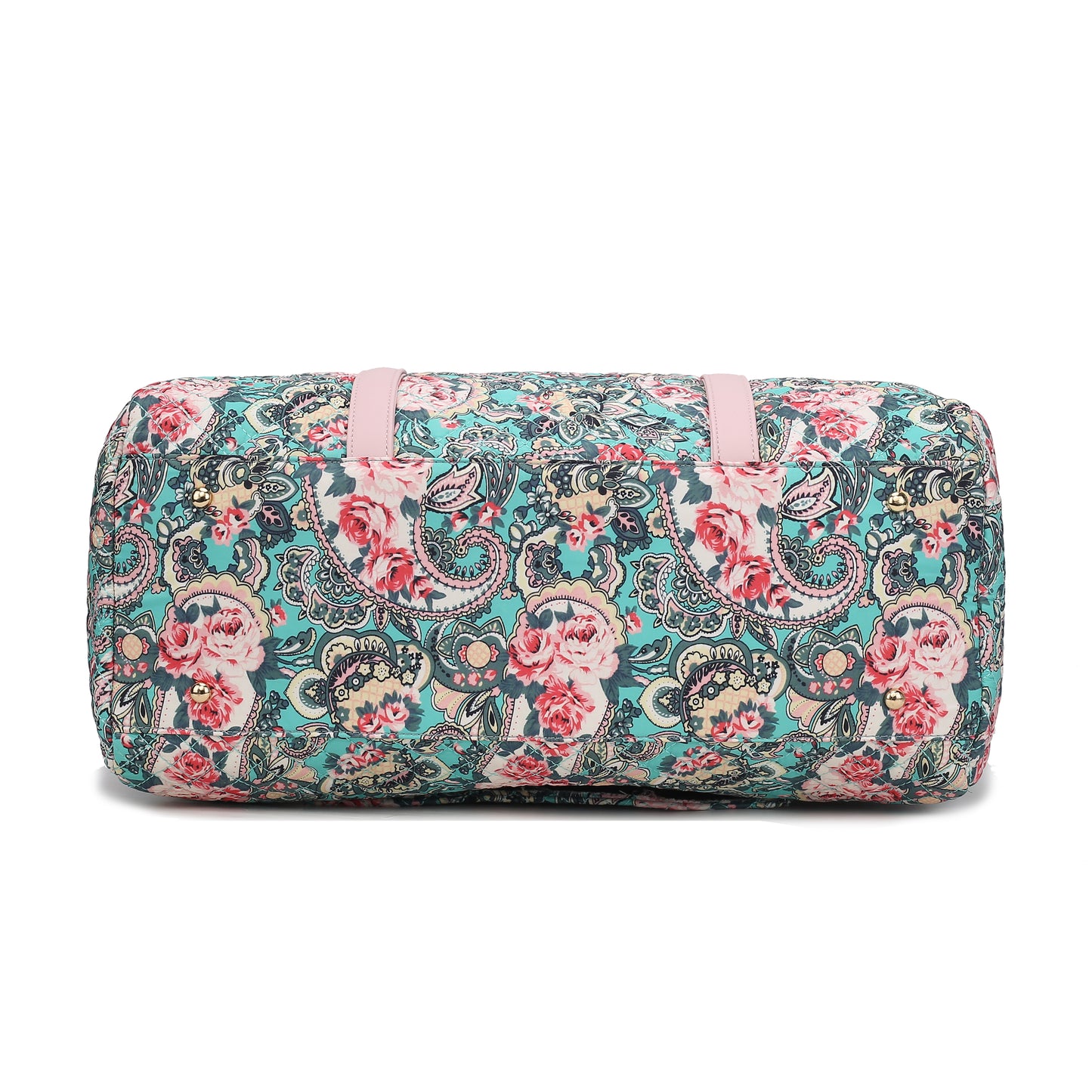 Khelani Quilted Cotton Botanical Pattern Women Duffle Bag