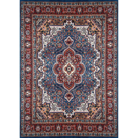 5ft×7ft Blue Hand Knotted Persian Carpet Wool