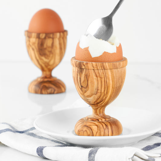 Rustic Olive Wood Egg Cup