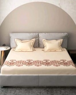 DOUBLE BEDSHEET WITH TWO MATCHING PILLOW COVER