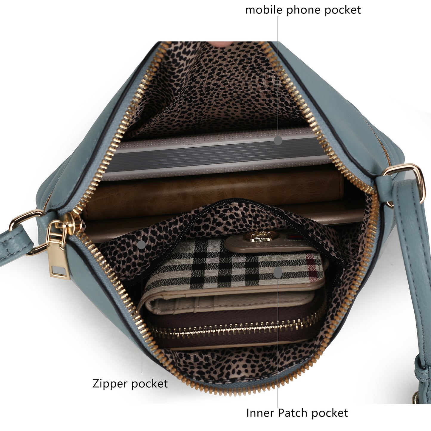 Winnie Quilted Vegan Leather Womens Crossbody