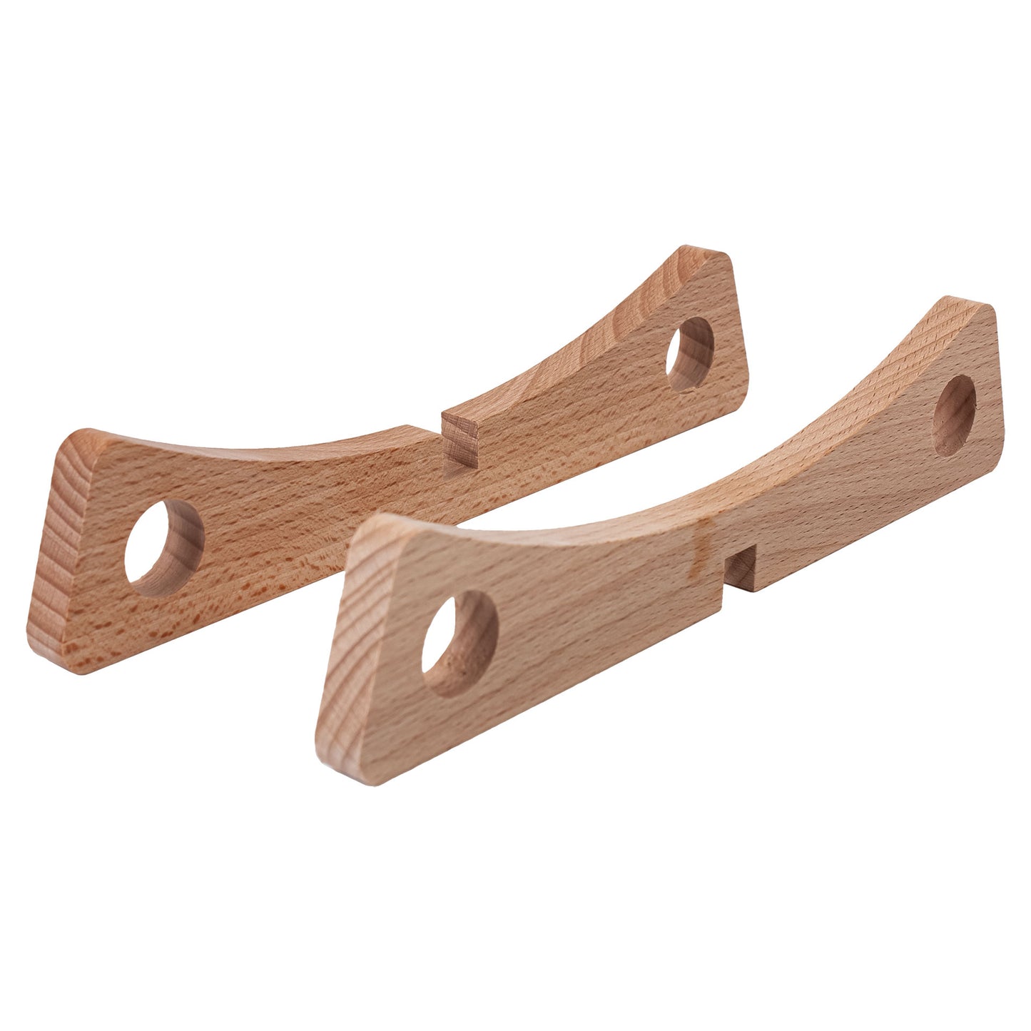 Foldable wooden beech dish stand