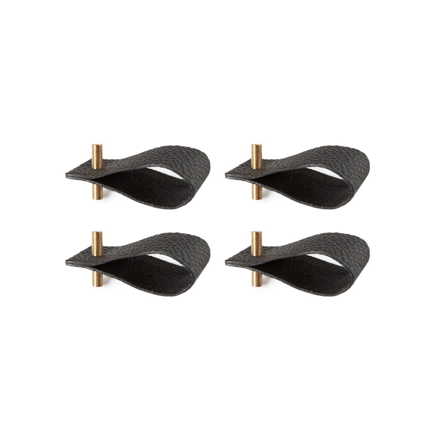 Leather napkin rings | set of 4 | black