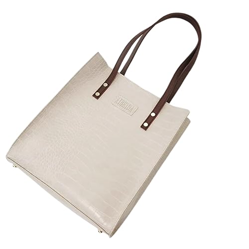 Women’s Handbag Luxury Leather Designer Shoulder Bag (White)