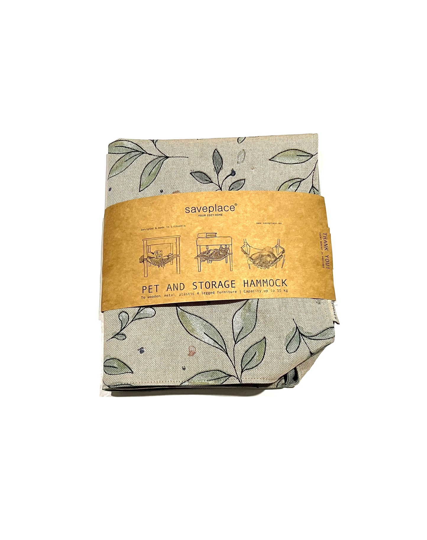 Saveplace® Hammock for Pets & Storage NATURE - in Cotton, 6 Sizes