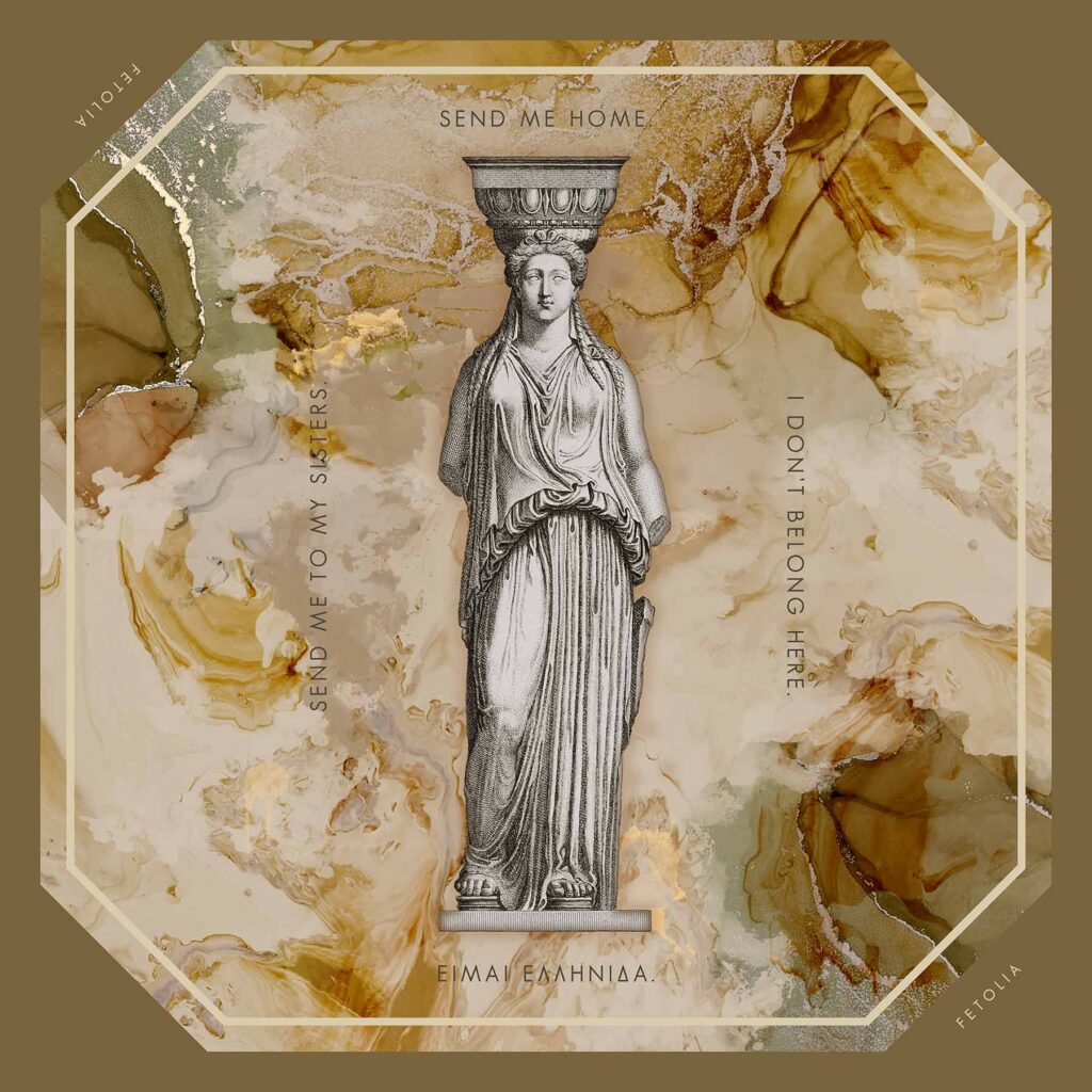 Caryatid - Beige - 100% Silk Scarf