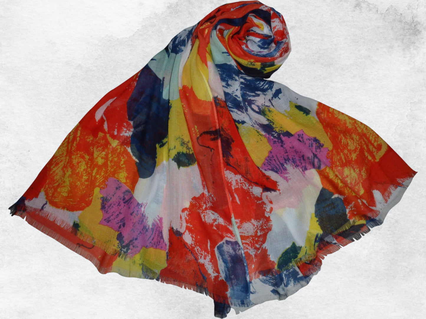 Screen Print Scarf -  Carnation