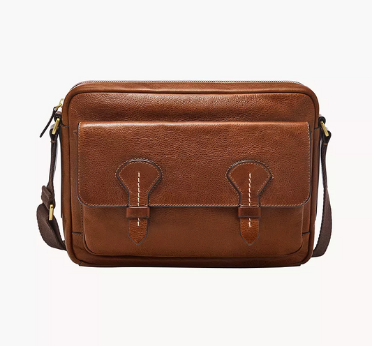 Brown Bennett Leather Courier Bag