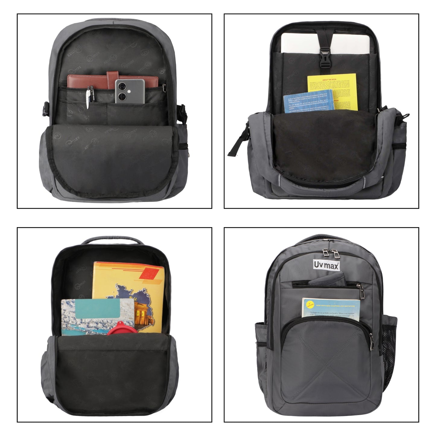 Casual Multiple Pockets Bagpack College Bag for Men Size 28X18X8 CM