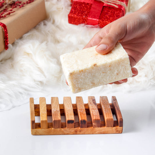 Handmade Soap Dish with 8 Bars – My Olive Wood Bath Treasure
