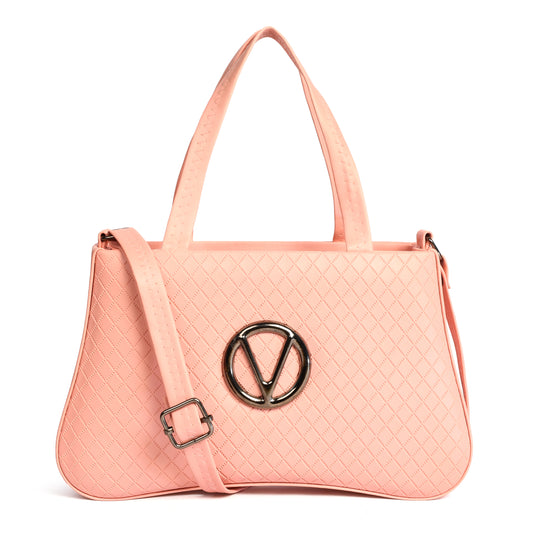 Women’s Stylish Sling Bag with Handle - Peach