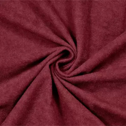 CheckMe Cotton King Bed Cover  (Maroon)