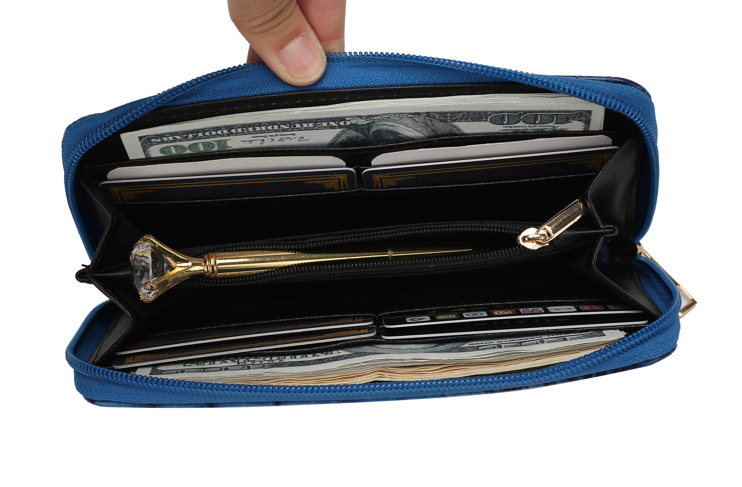 Bonnie Faux Crocodile Embossed Vegan Leather Women Satchel with Wallet