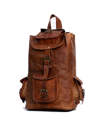 Handmade Brown Leather Backpack