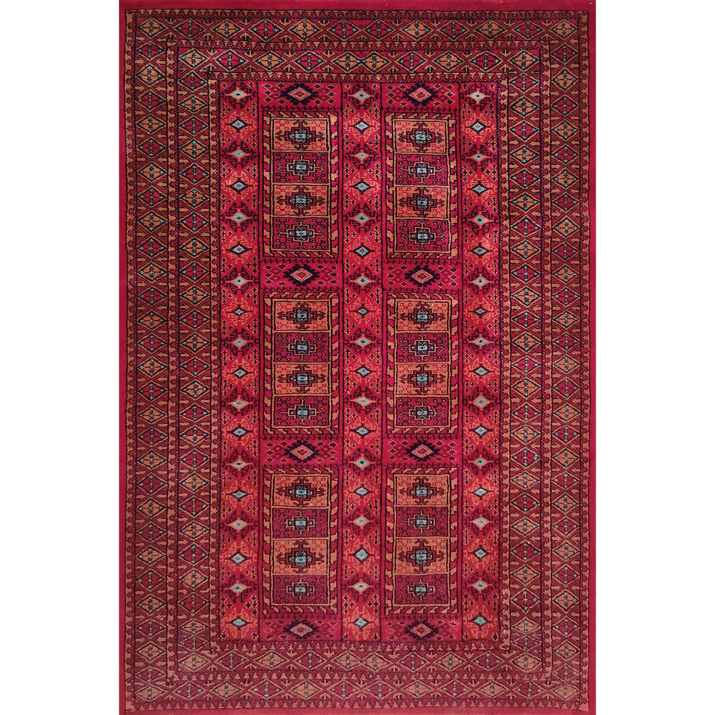 4×6 Feet Hand Knotted Red Wool Carpet