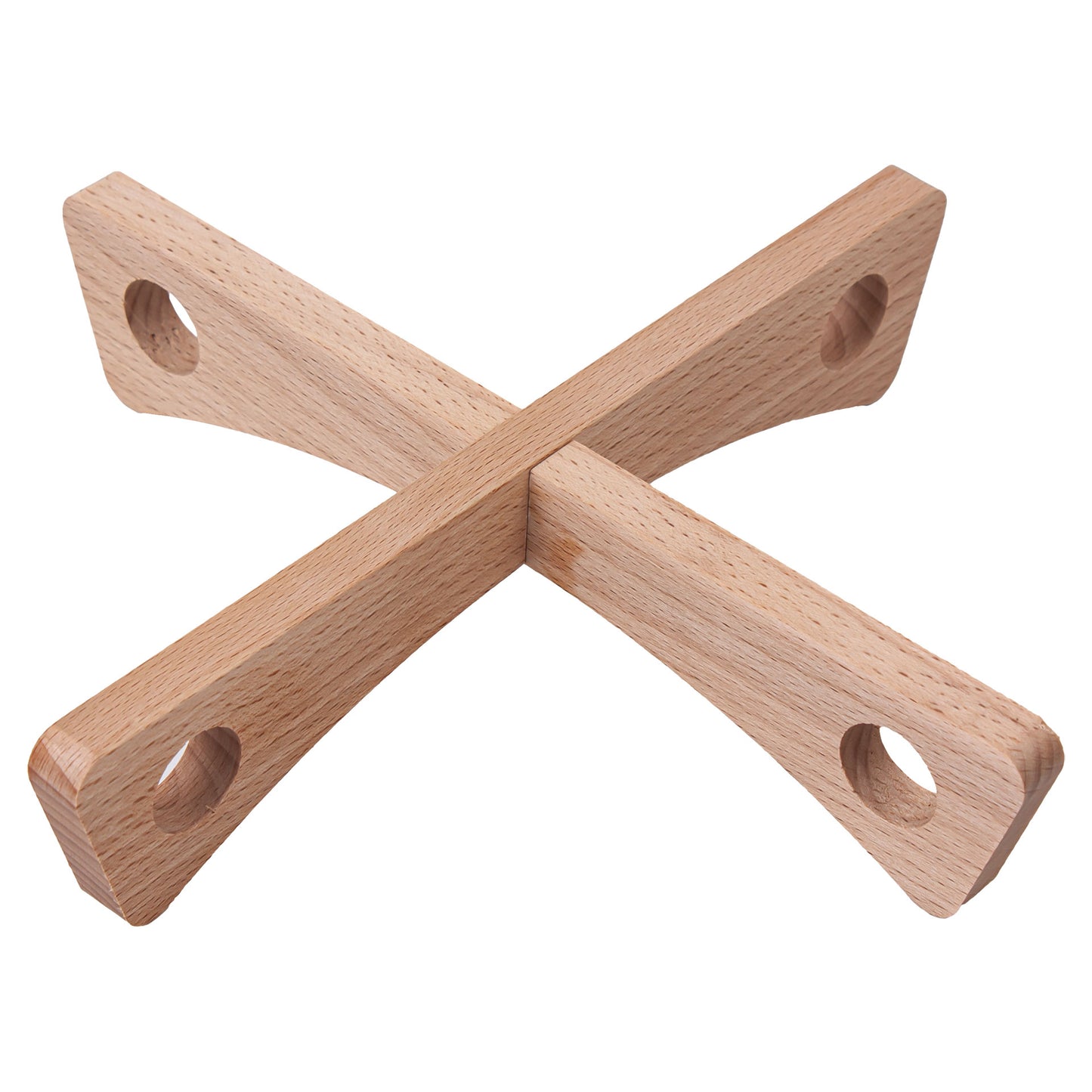Foldable wooden beech dish stand