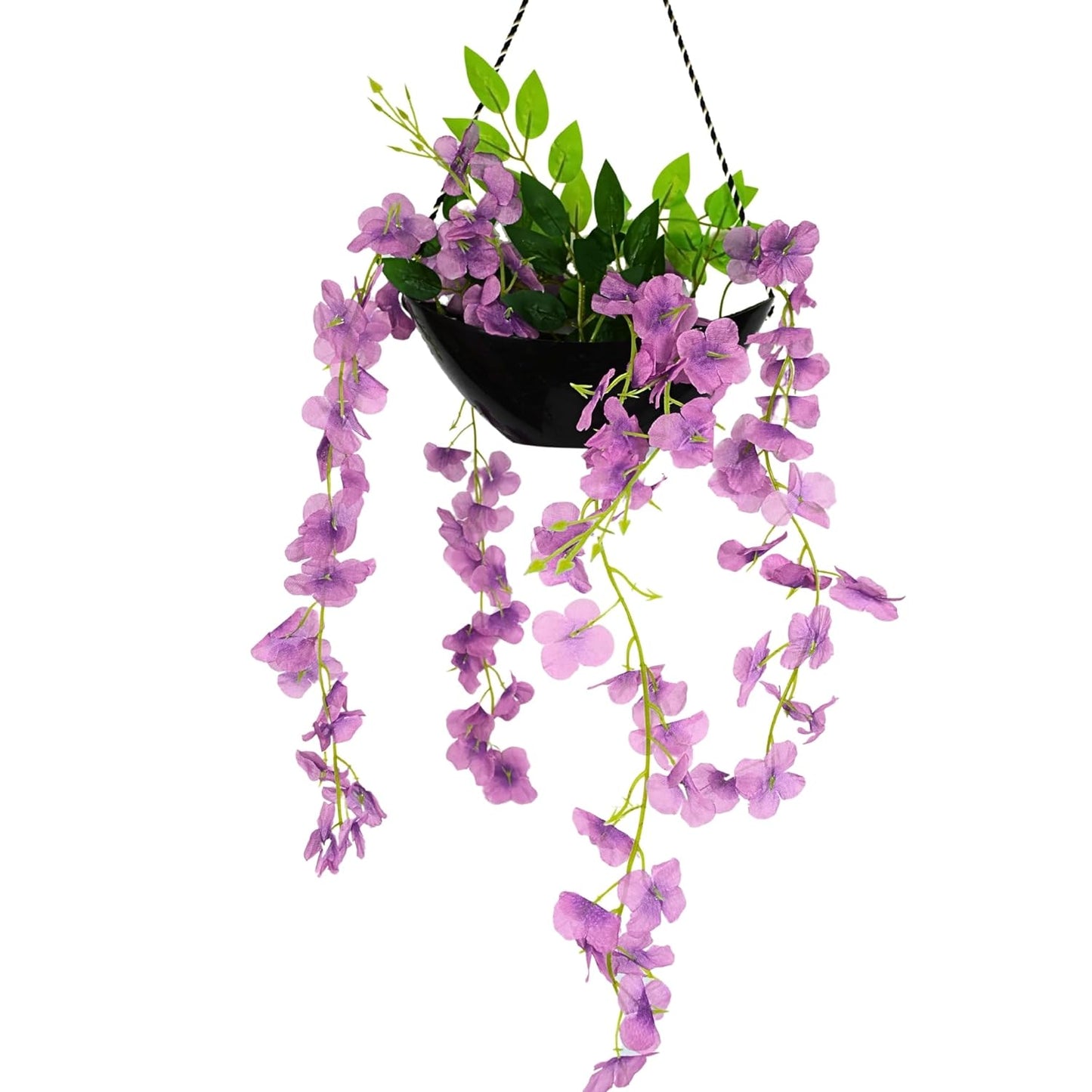 Plastic Artificial Wisteria Boat Hanging Pot