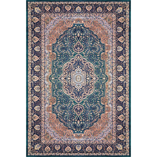 6×9 Feet Hand Knotted Wool Carpet (Deep Green)