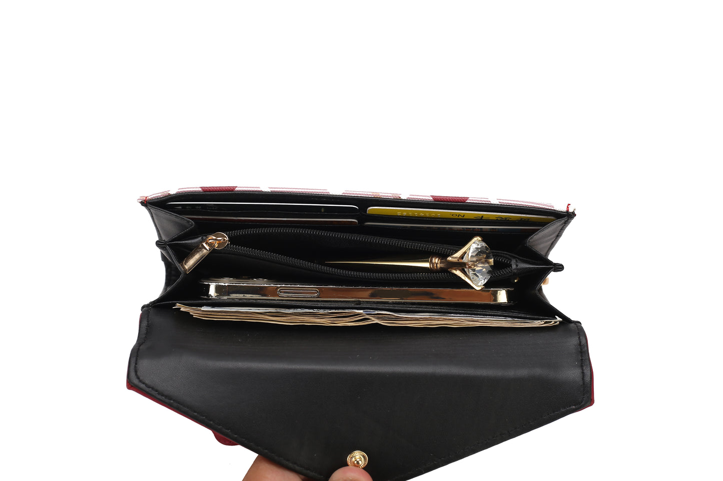 Christine Plaid Vegan Leather Satchel Bag with Wallet