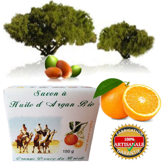 Organic Argan oil soap sweet orange Brazil 150 g