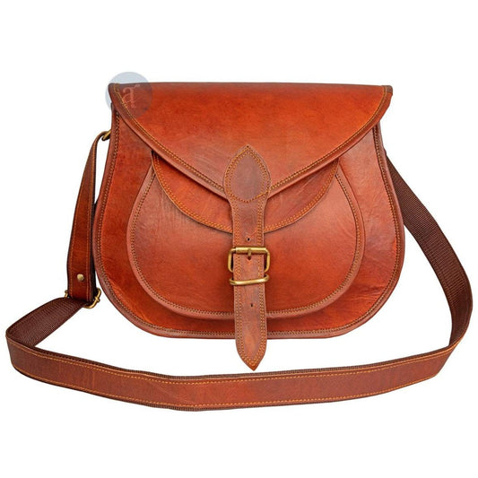Handmade Leather Gypsy Bag - Vintage Crossbody Purse.