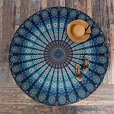 100% Cotton Mandala Dining Table Cover- Round Tablecloth