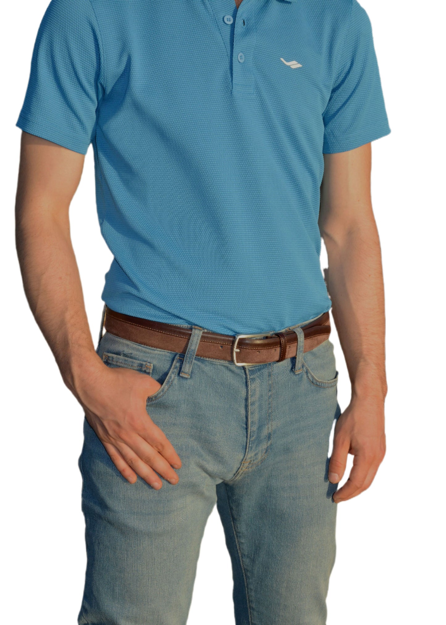 Siene Brown Leather Men Suede Belt