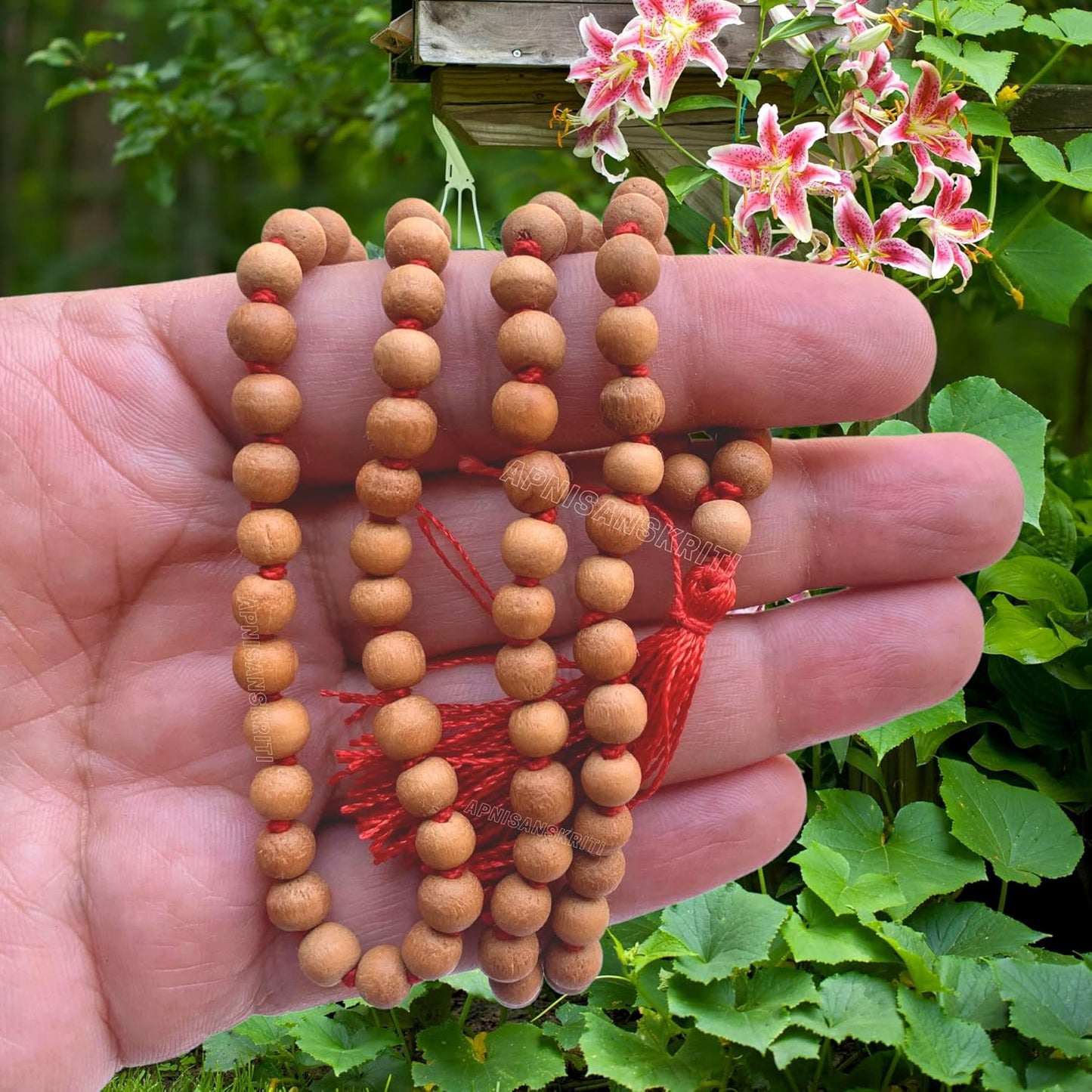 PRG Handcrafted Fragrant Sandalwood JaapMala For Pooja Chanting