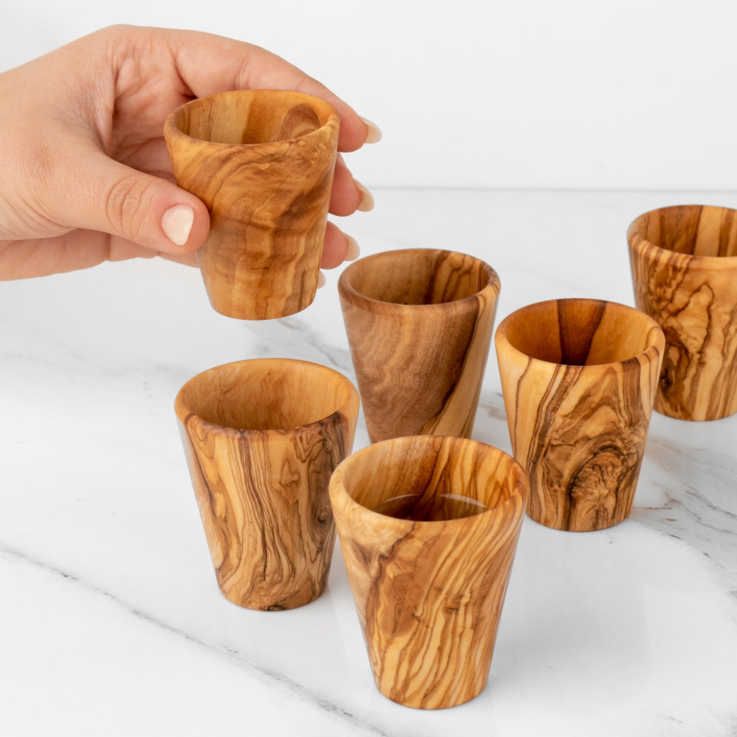Handcrafted Olive Wood Shot Glass