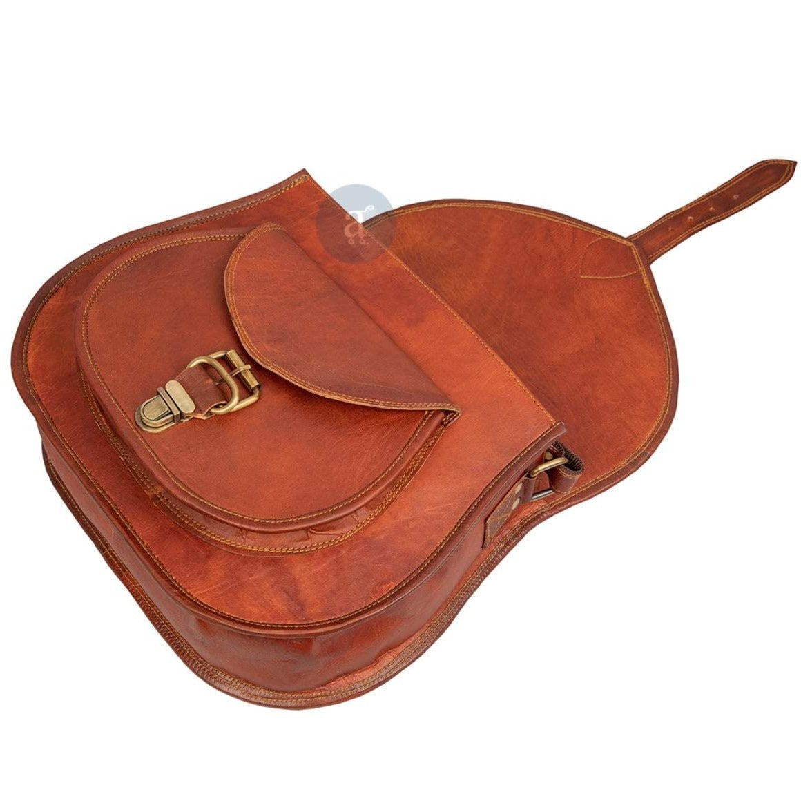 Handmade Leather Gypsy Bag - Vintage Crossbody Purse.