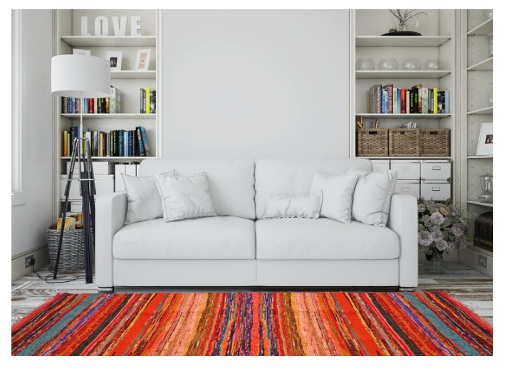 Recycled Cotton Chindi Rug – , Handmade, Colorful & Durable