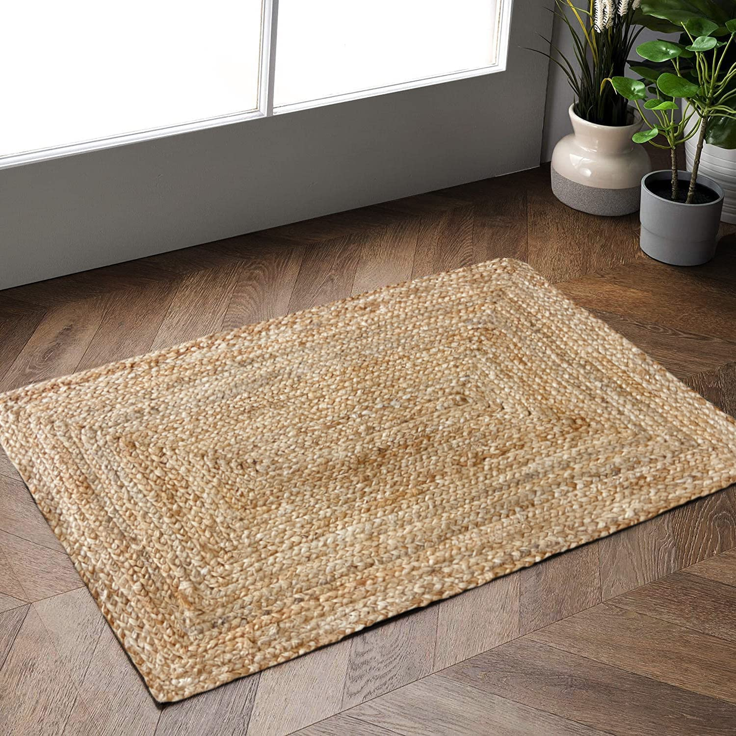 Anti-Slip Handwoven Jute Reversible Mat (16″X24″ inch)