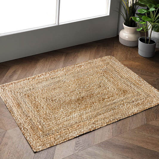 Anti-Slip Handwoven Jute Reversible Mat (16″X24″ inch)