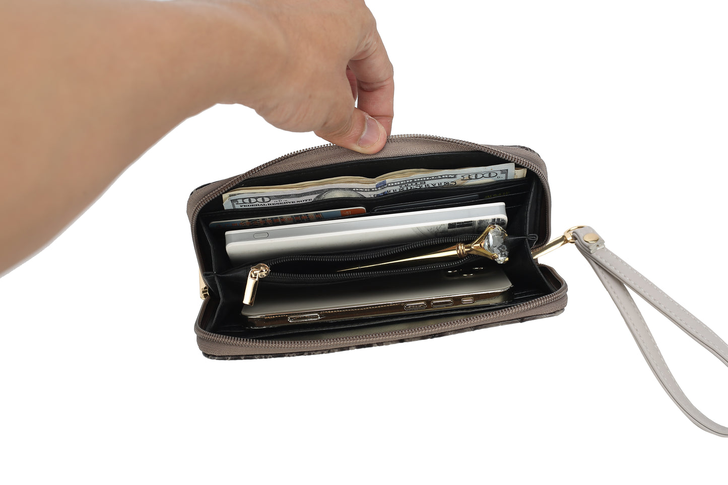 Phoebe Faux Crocodile-Embossed Vegan Leather Women Tote with