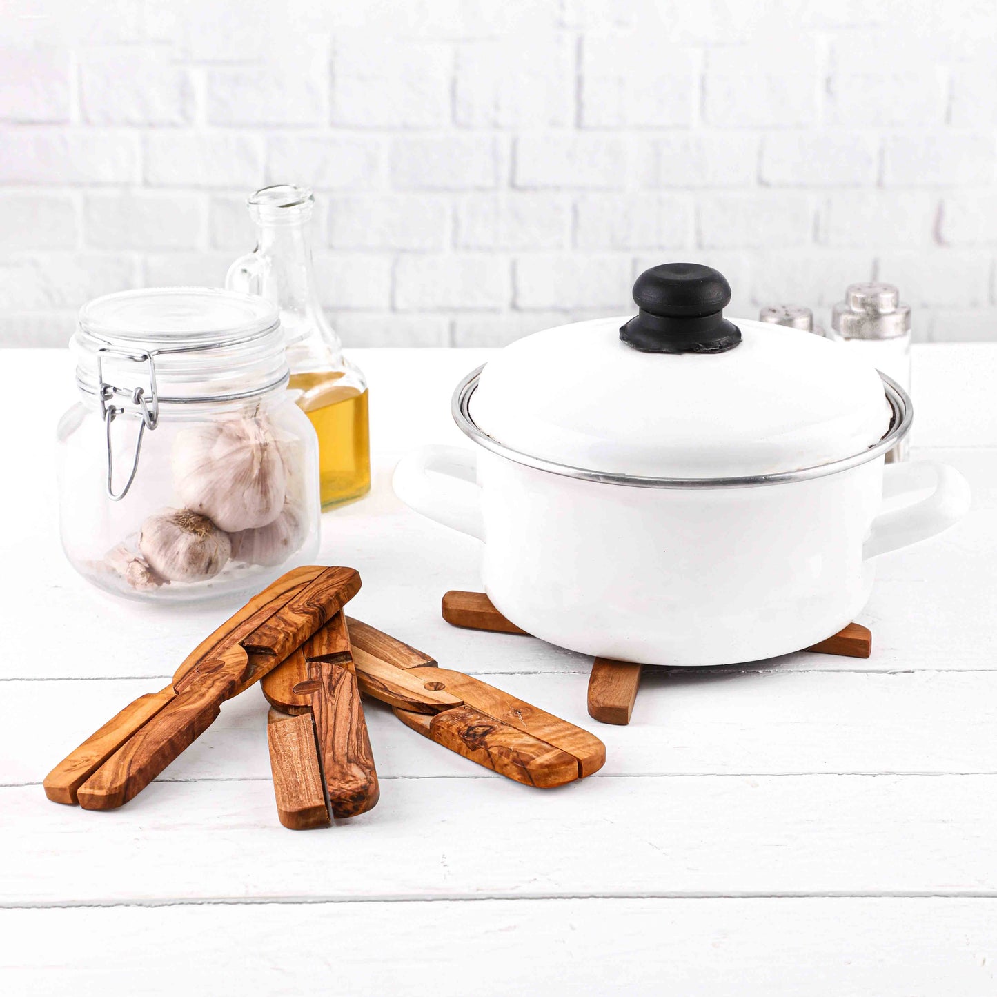 Olive Wood Trivet – Handmade Hot Pad for Table or Counter