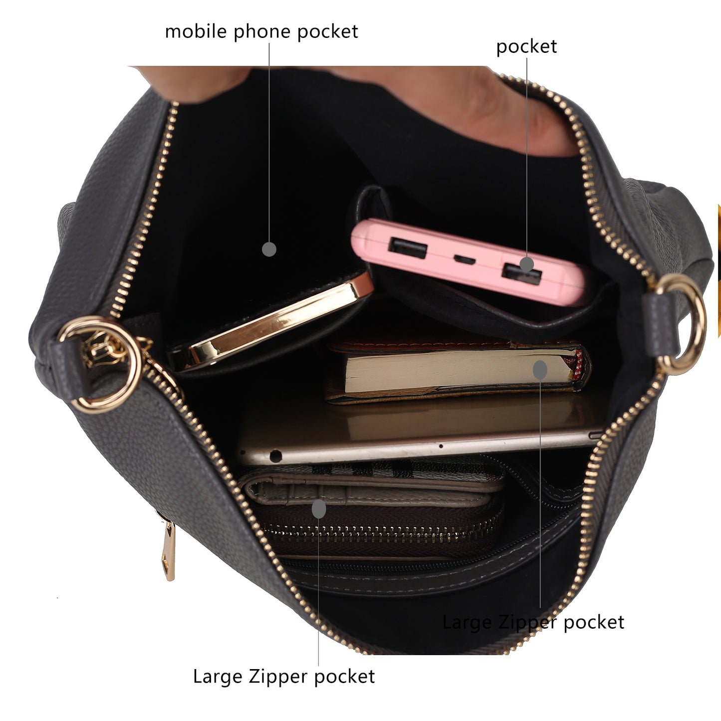 MKF Collection Nala Vegan Shoulder Bag Color Block by Mia K