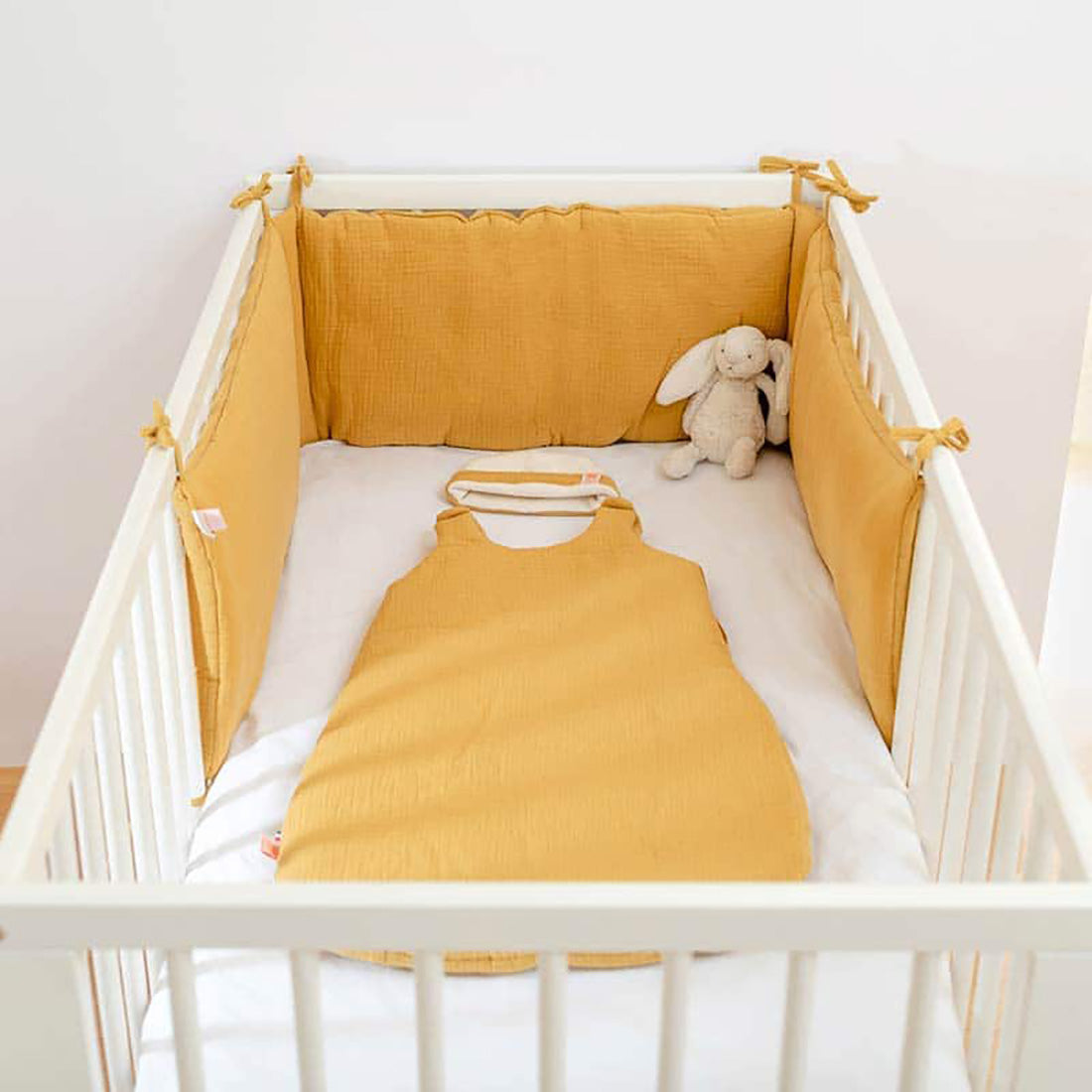 Organic Cotton Cot Bumper - Honey